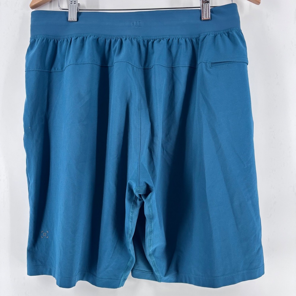 Lululemon T.H.E. Short Mens Large Teal Blue 9" Inseam Athletic Workout Training - Picture 2 of 7